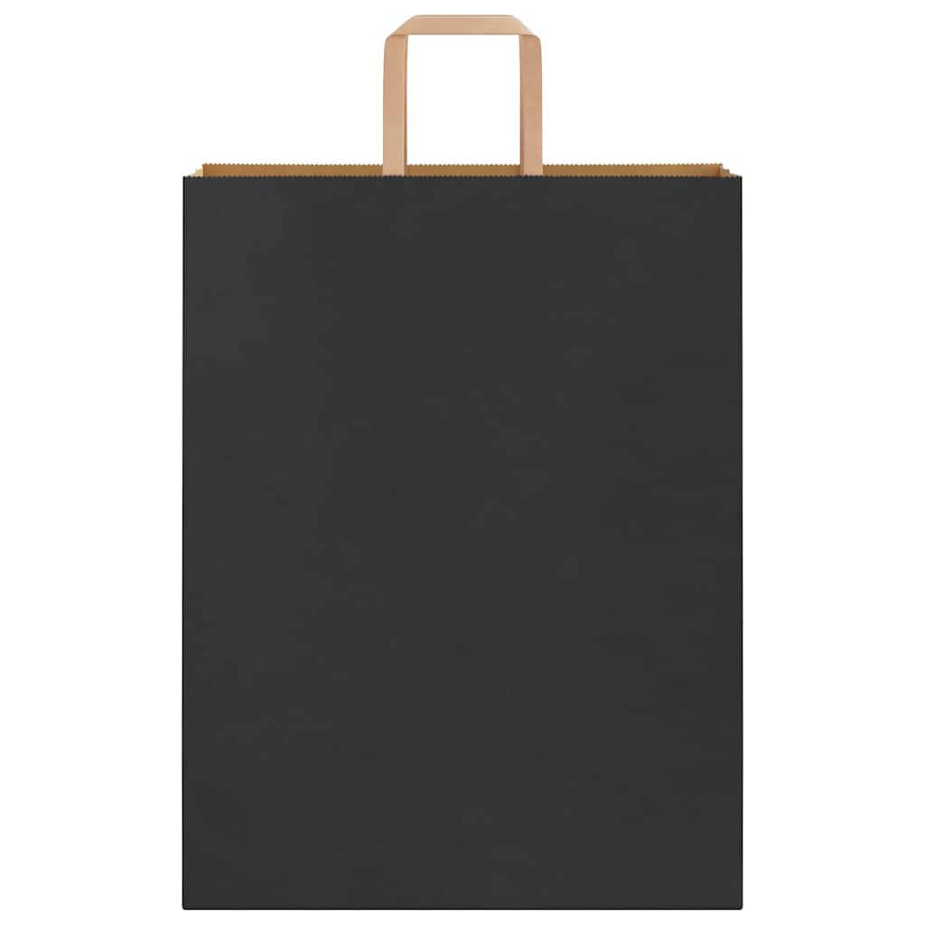 Paper Bags 50 pcs with Handles Black 32x12x42 cm