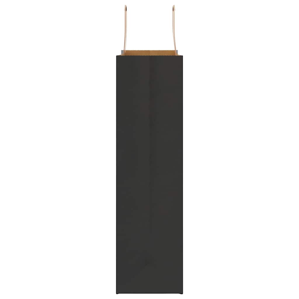 Paper Bags 50 pcs with Handles Black 32x12x42 cm