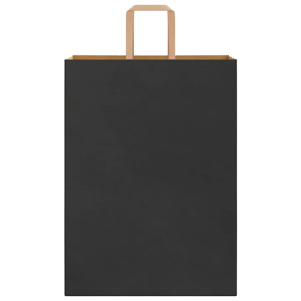 Paper Bags 50 pcs with Handles Black 32x17x44 cm