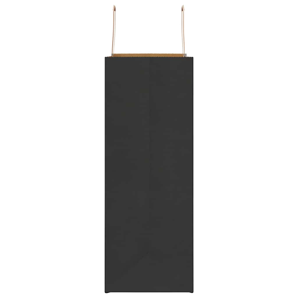 Paper Bags 50 pcs with Handles Black 32x17x44 cm