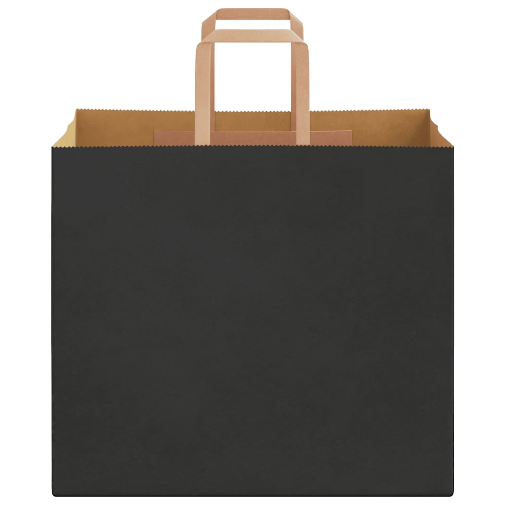 Paper Bags 50 pcs with Handles Black 32x22x28 cm