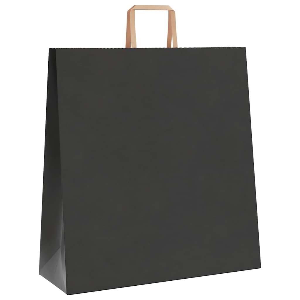 Paper Bags 50 pcs with Handles Black 45x17x48 cm