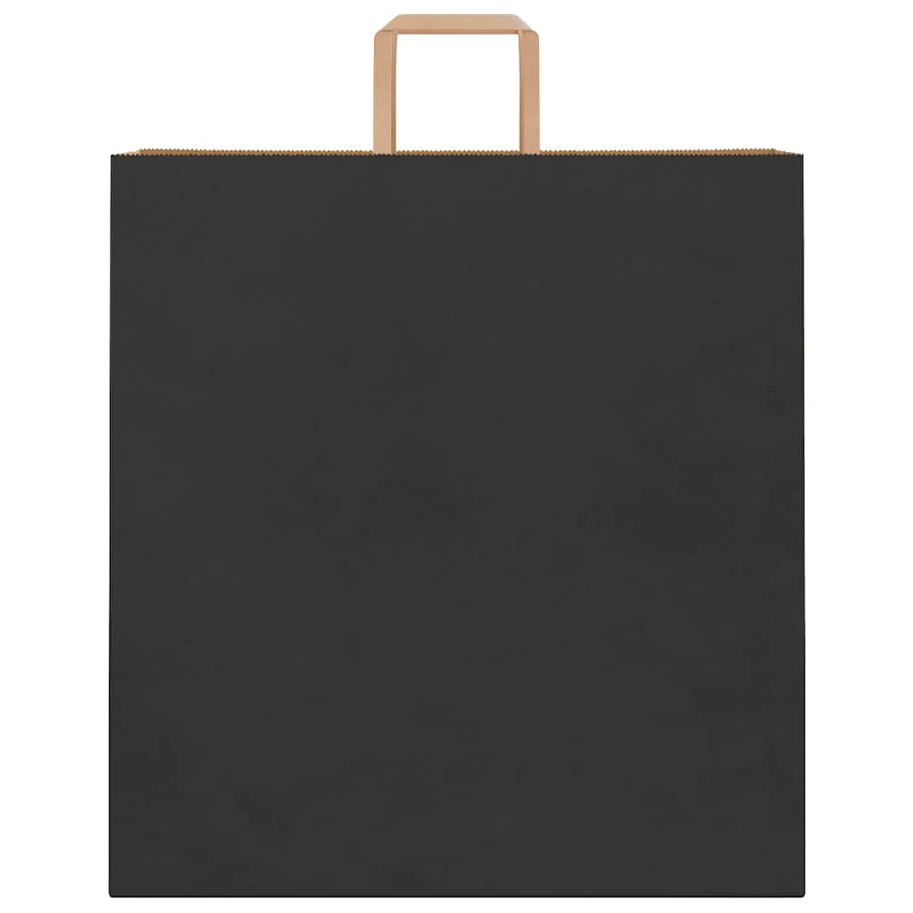 Paper Bags 50 pcs with Handles Black 45x17x48 cm