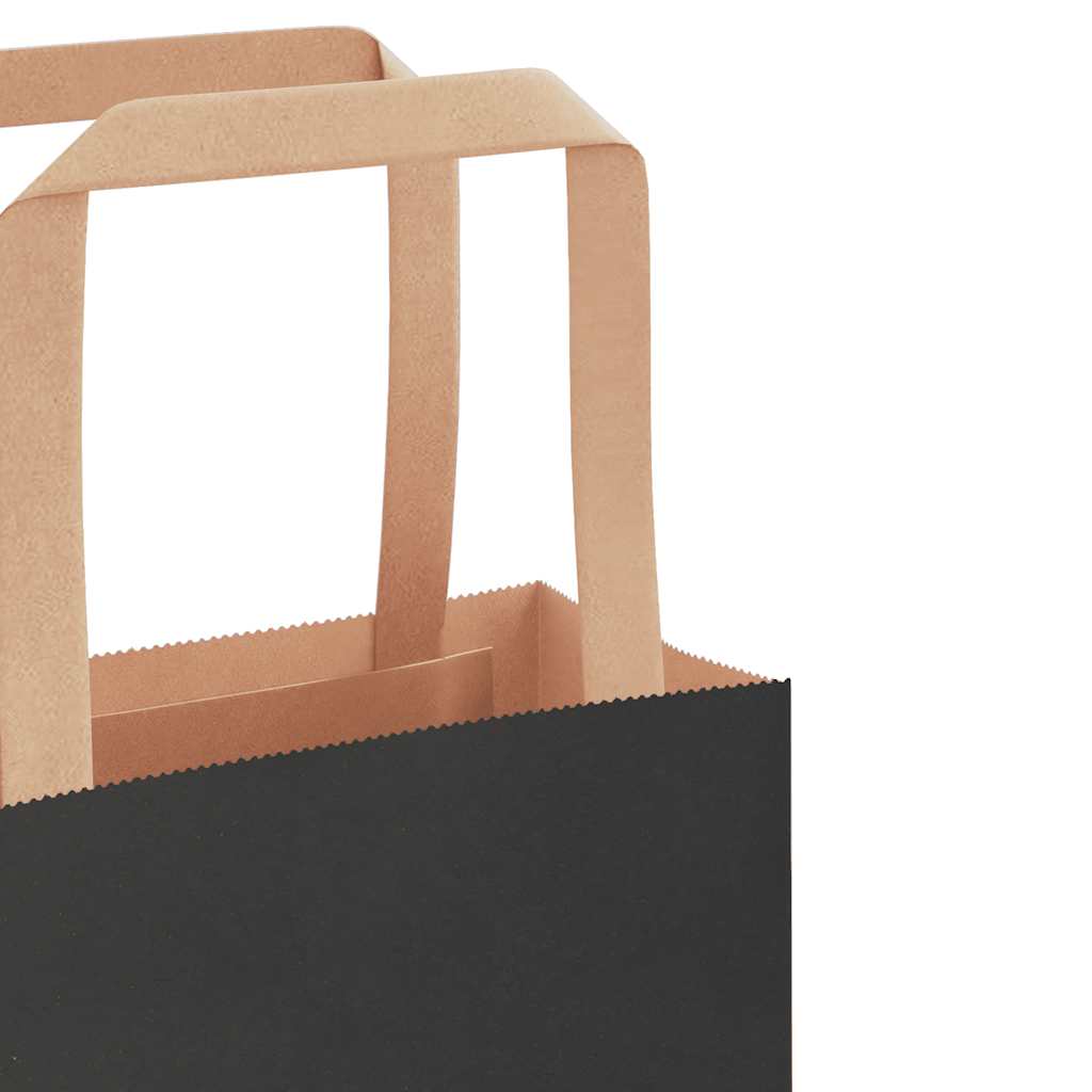 Paper Bags 50 pcs with Handles Black 45x17x48 cm