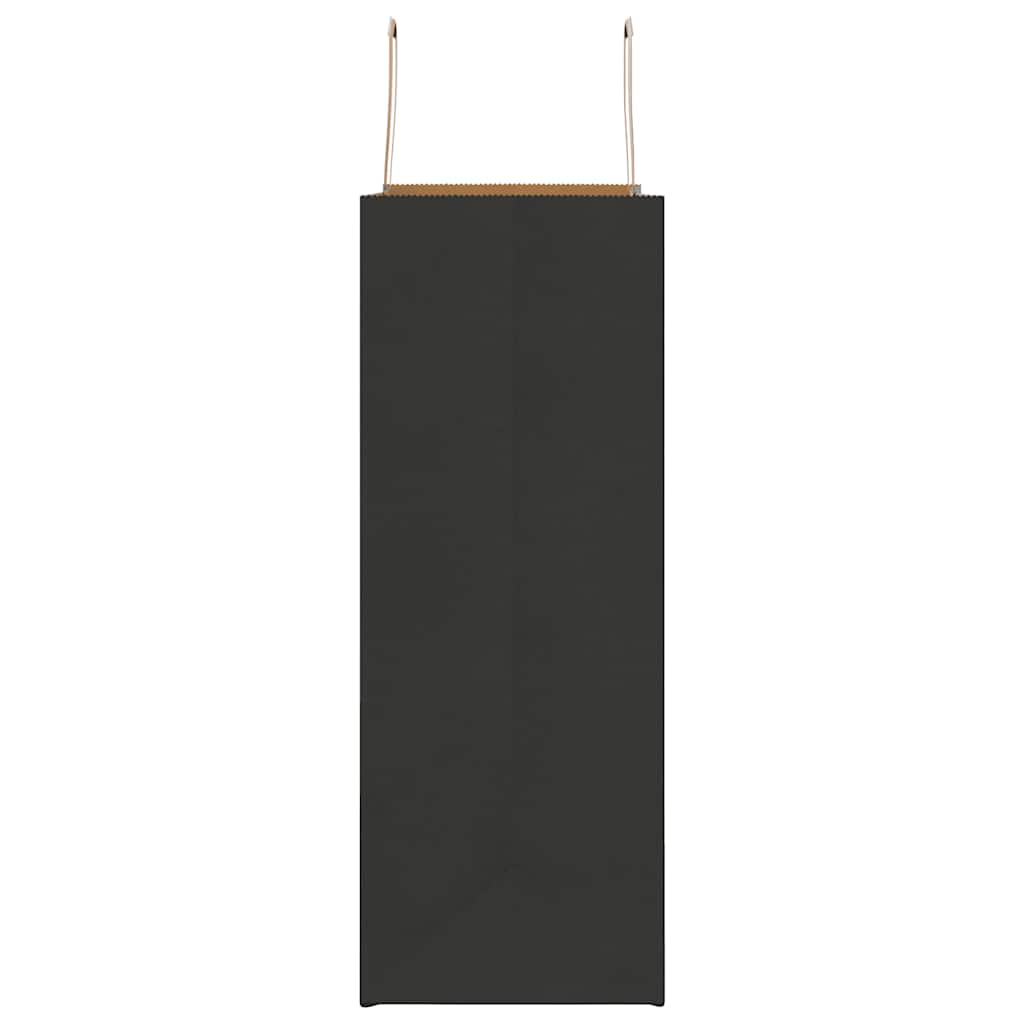 Paper Bags 250 pcs with Handles Black 32x17x44 cm