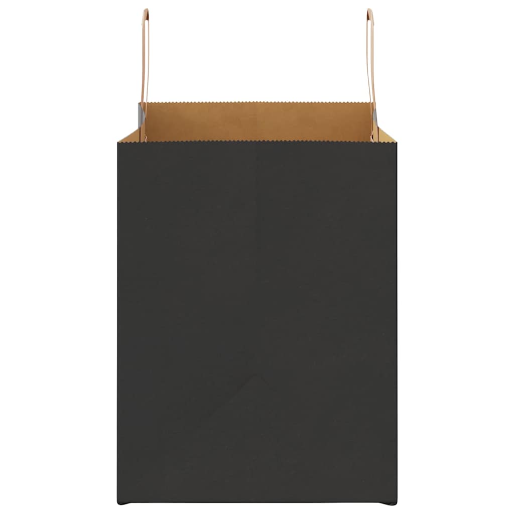 Paper Bags 250 pcs with Handles Black 32x22x28 cm