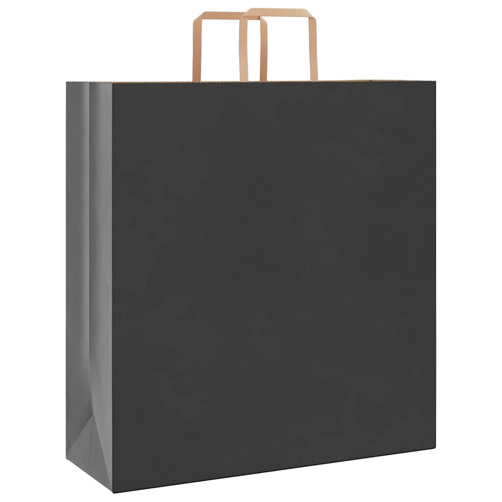 Paper Bags 250 pcs with Handles Black 45x17x48 cm