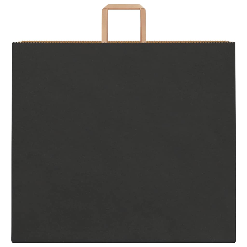 Paper Bags 250 pcs with Handles Black 54x15x49 cm