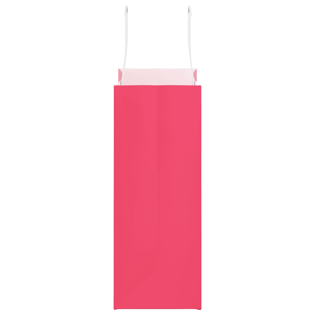 Paper Bags 50 pcs with Handles Pink 21x11x28 cm