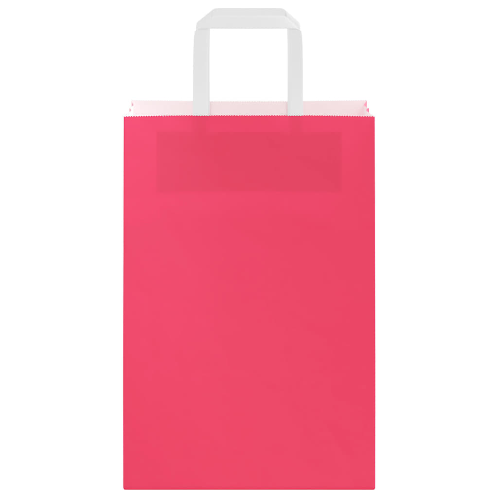 Paper Bags 50 pcs with Handles Pink 21x11x31 cm