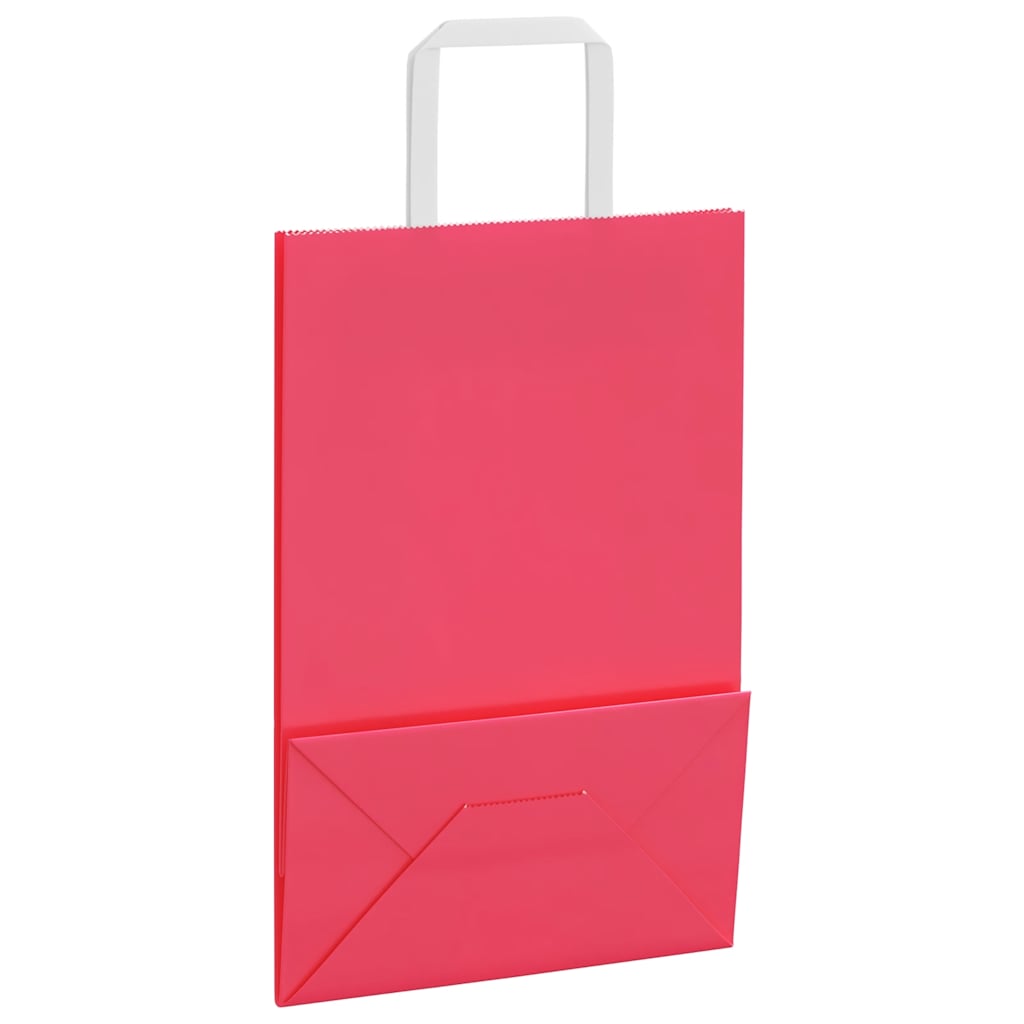 Paper Bags 50 pcs with Handles Pink 21x11x31 cm