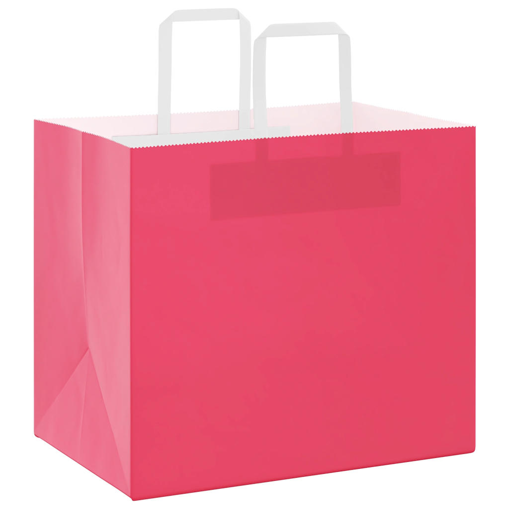 Paper Bags 50 pcs with Handles Pink 32x22x28 cm