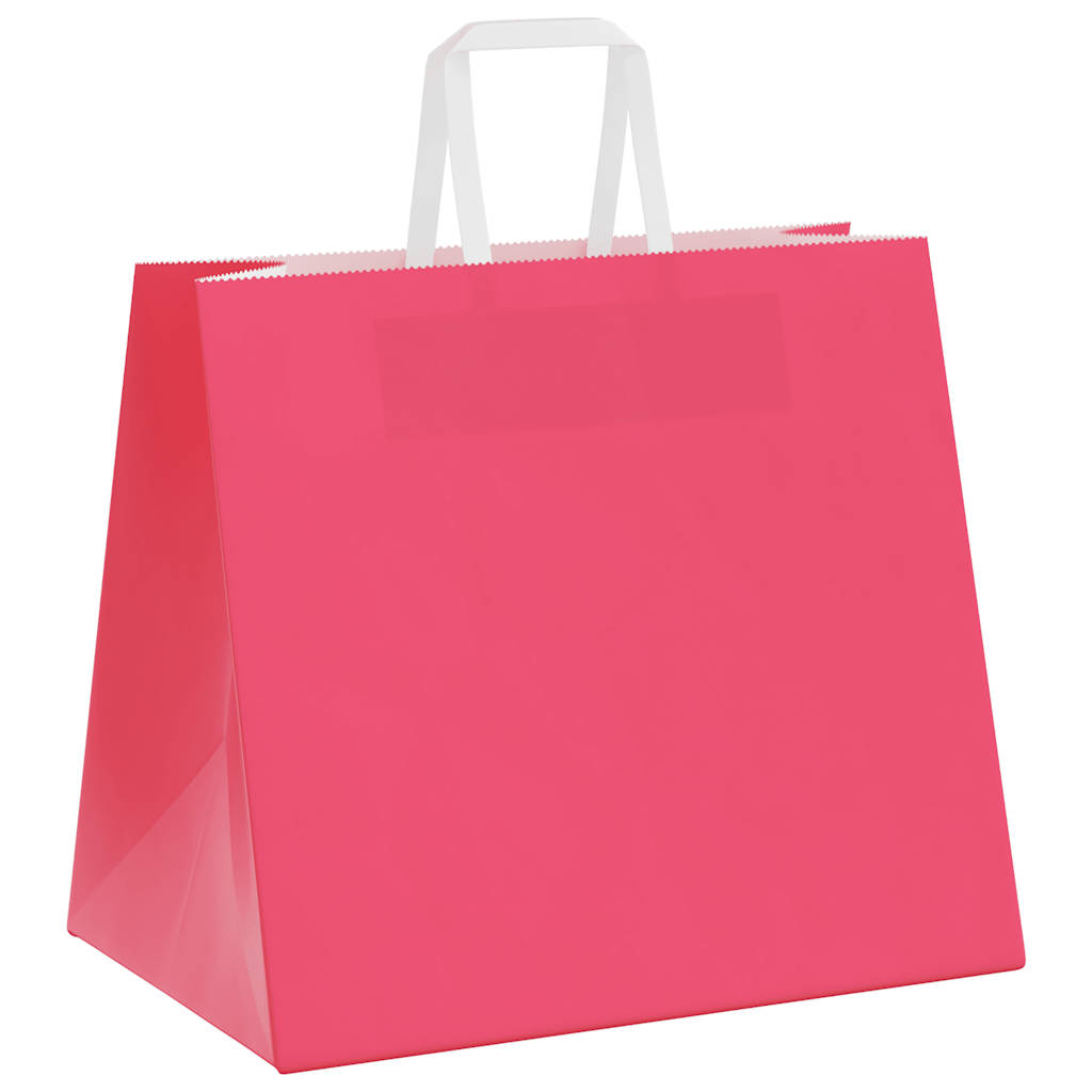Paper Bags 50 pcs with Handles Pink 32x22x28 cm