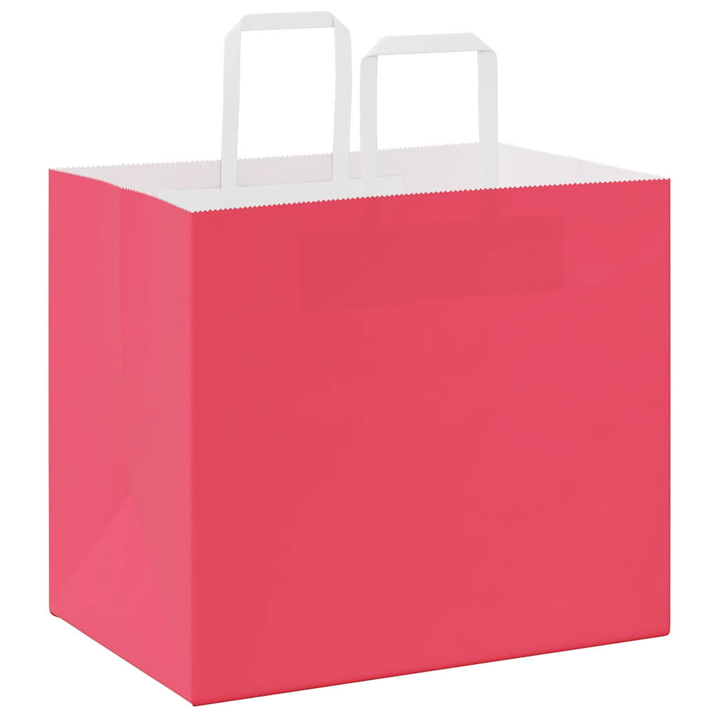 Paper Bags 50 pcs with Handles Pink 32x22x28 cm
