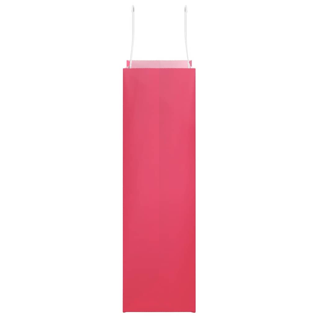 Paper Bags 250 pcs with Handles Pink 21x11x36 cm