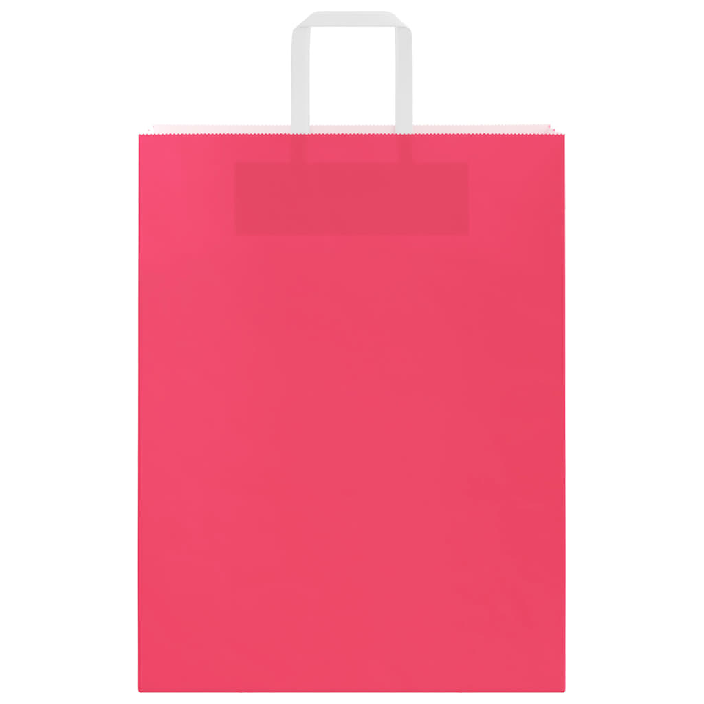Paper Bags 250 pcs with Handles Pink 32x12x42 cm