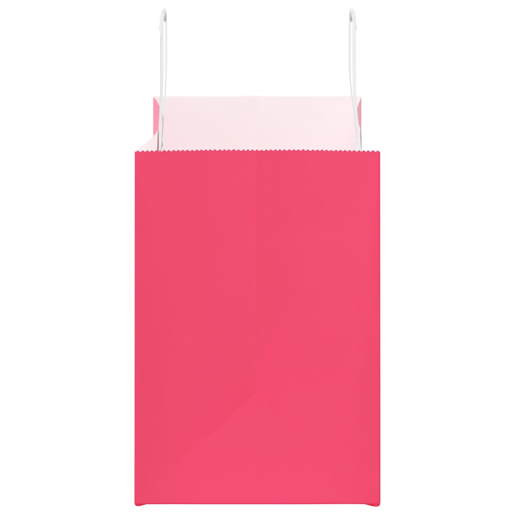 Paper Bags 250 pcs with Handles Pink 32x17x25 cm