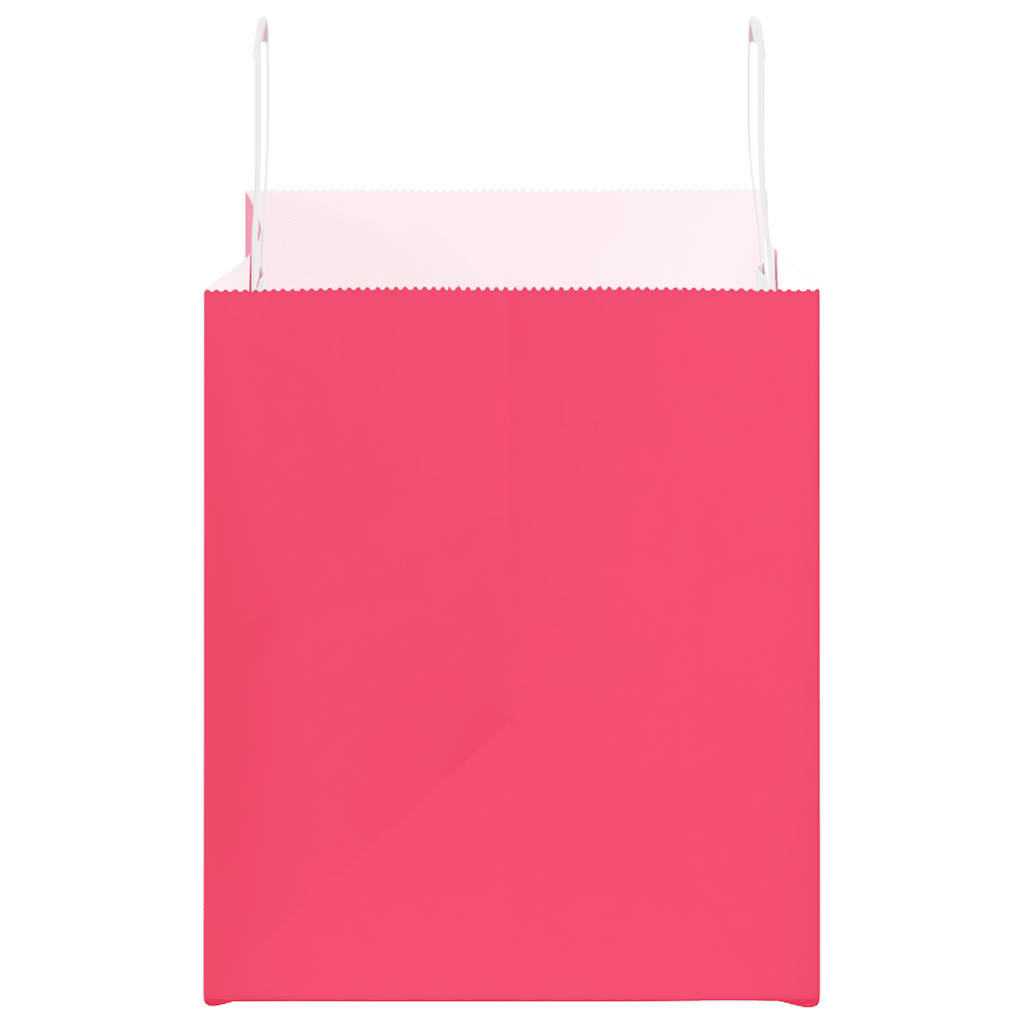 Paper Bags 250 pcs with Handles Pink 32x22x24 cm