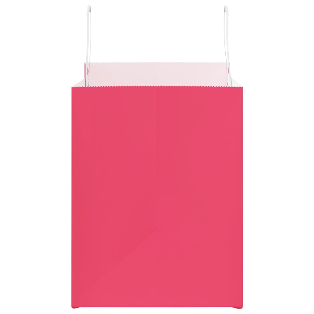 Paper Bags 250 pcs with Handles Pink 32x22x28 cm