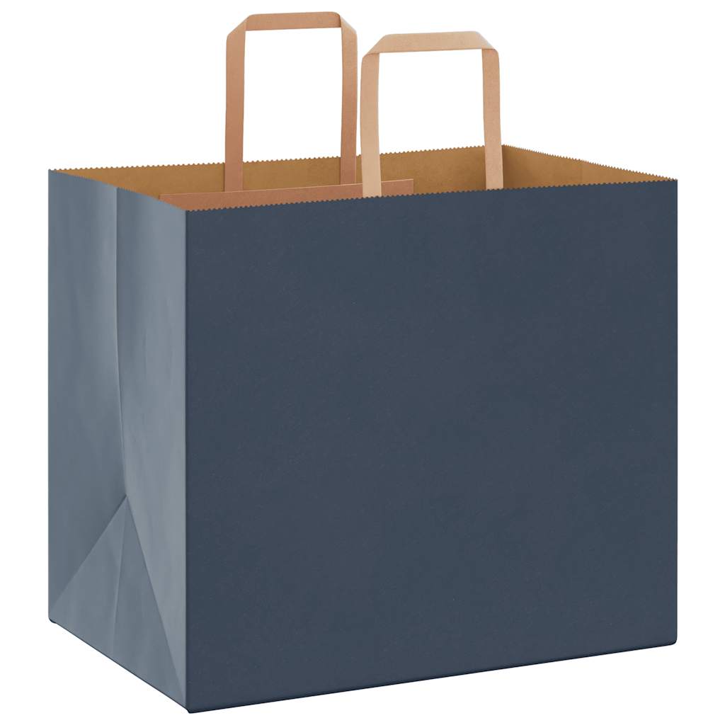 Paper Bags 50 pcs with Handles Blue 32x22x28 cm
