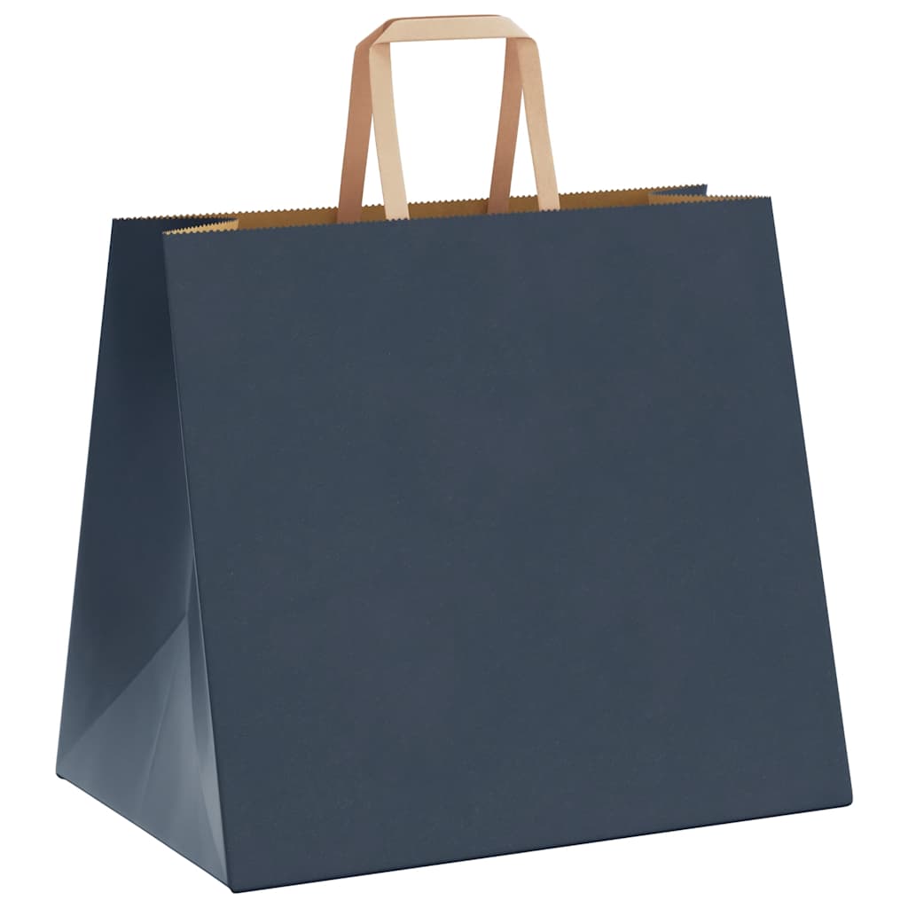 Paper Bags 50 pcs with Handles Blue 32x22x28 cm