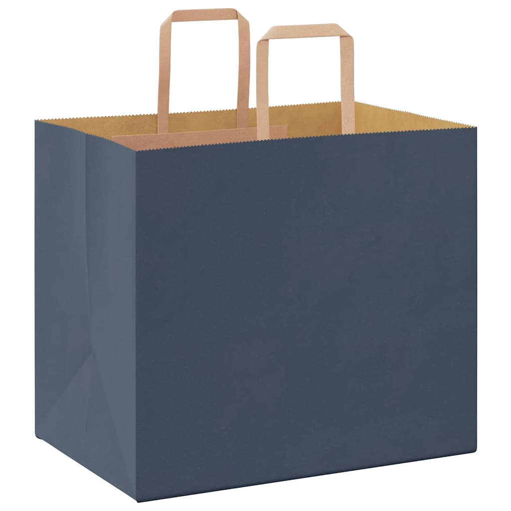 Paper Bags 50 pcs with Handles Blue 32x22x28 cm