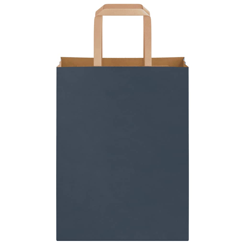 Paper Bags 250 pcs with Handles Blue 21x11x28 cm