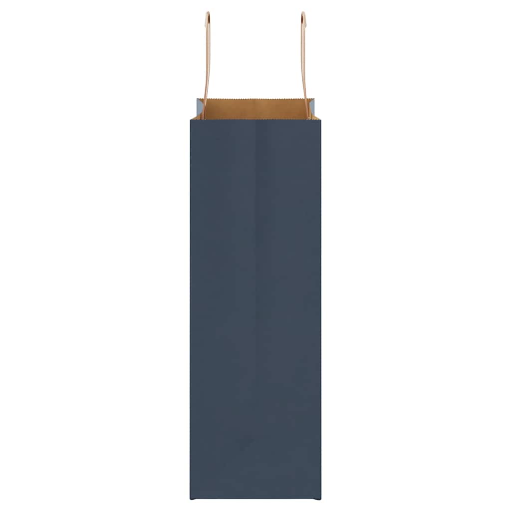 Paper Bags 250 pcs with Handles Blue 21x11x31 cm
