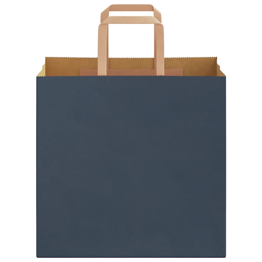 Paper Bags 250 pcs with Handles Blue 26x17x25 cm