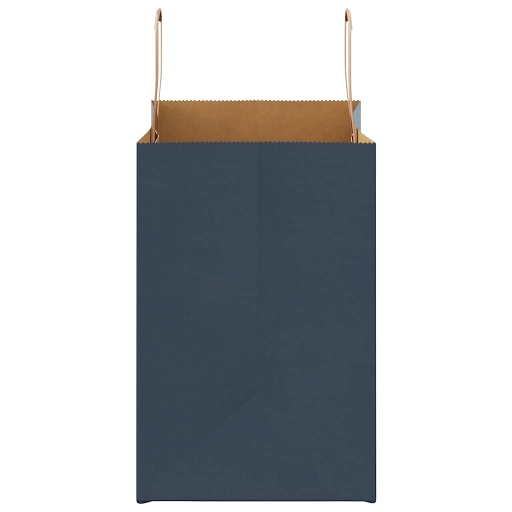Paper Bags 250 pcs with Handles Blue 26x17x25 cm