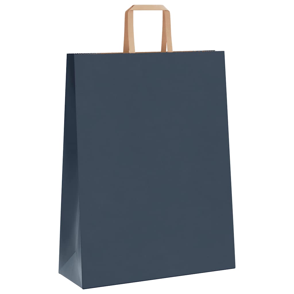 Paper Bags 250 pcs with Handles Blue 32x12x42 cm
