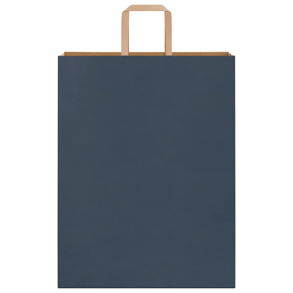 Paper Bags 250 pcs with Handles Blue 32x12x42 cm