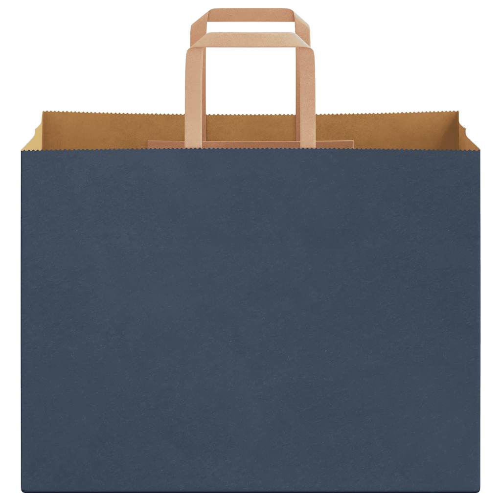 Paper Bags 250 pcs with Handles Blue 32x17x25 cm