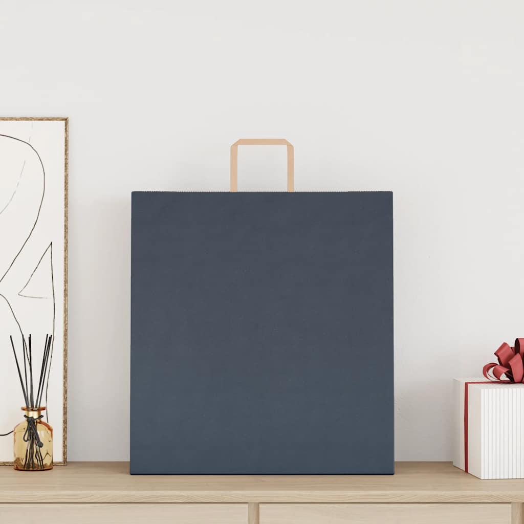 Paper Bags 250 pcs with Handles Blue 45x17x48 cm