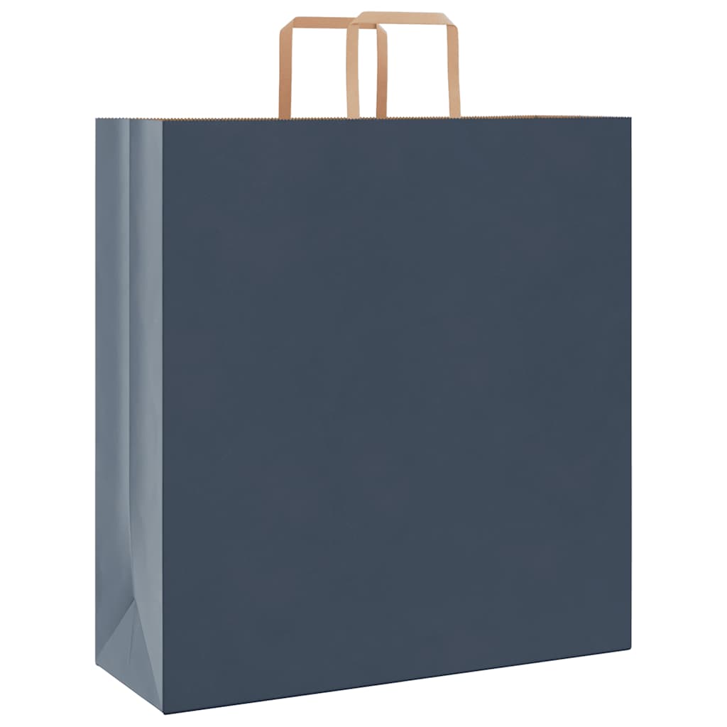 Paper Bags 250 pcs with Handles Blue 45x17x48 cm