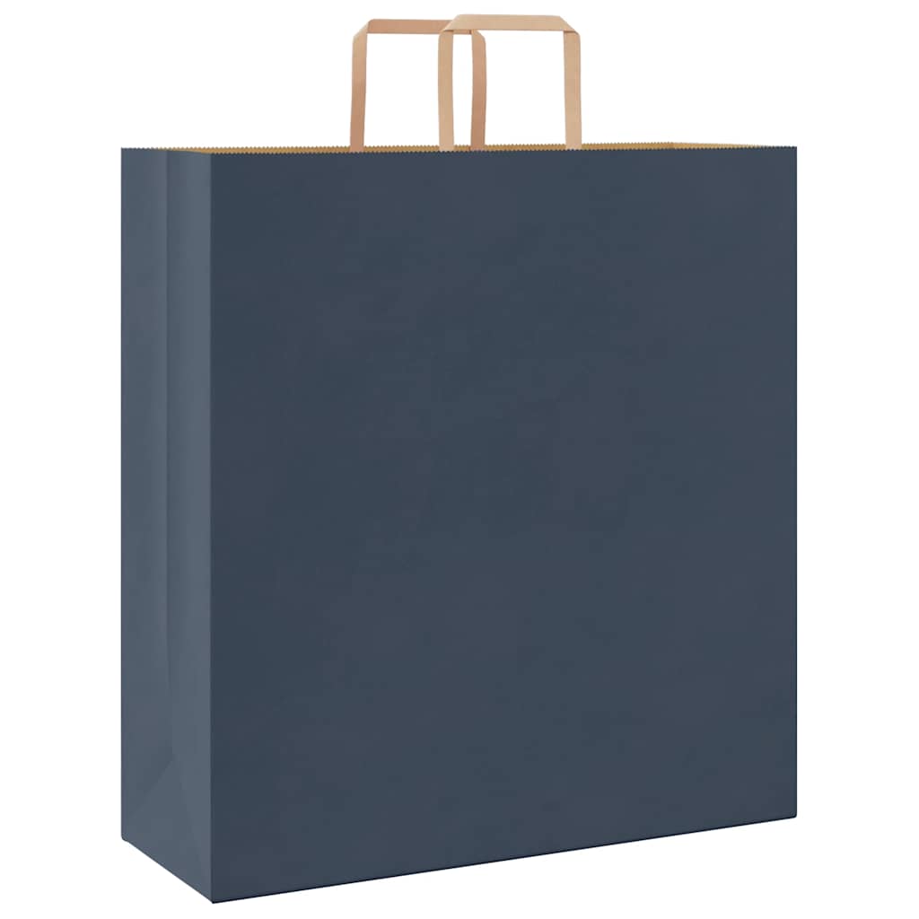 Paper Bags 250 pcs with Handles Blue 45x17x48 cm