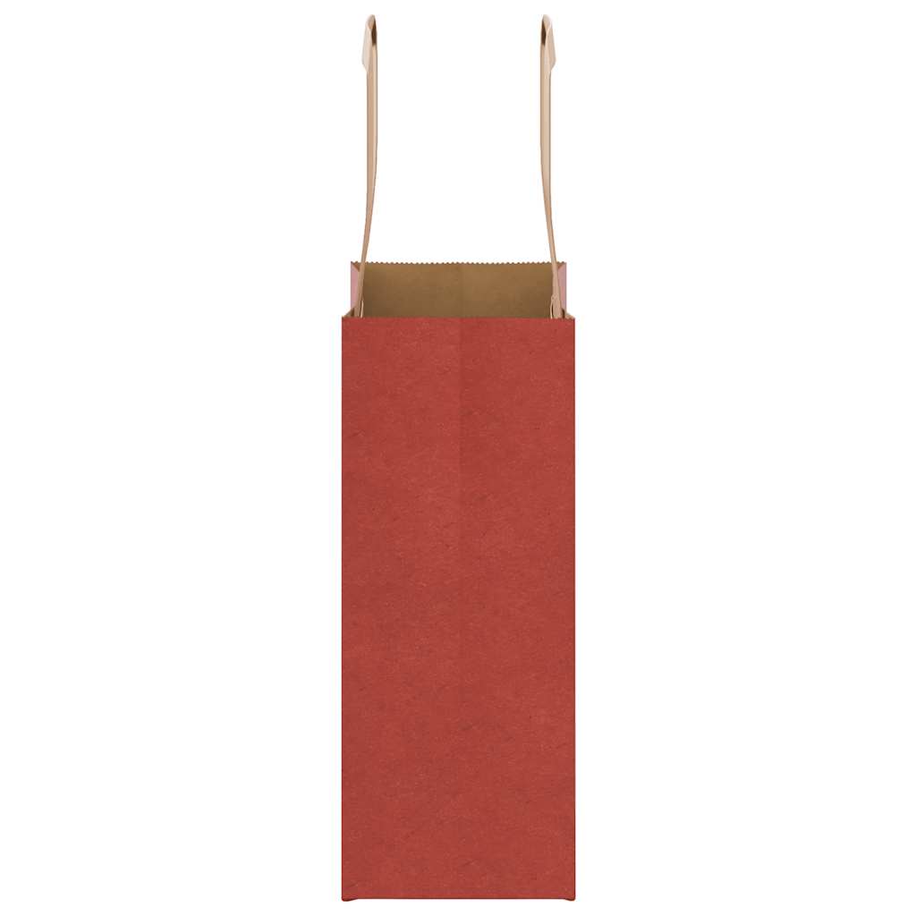 Paper Bags 50 pcs with Handles Red 15x8x21 cm