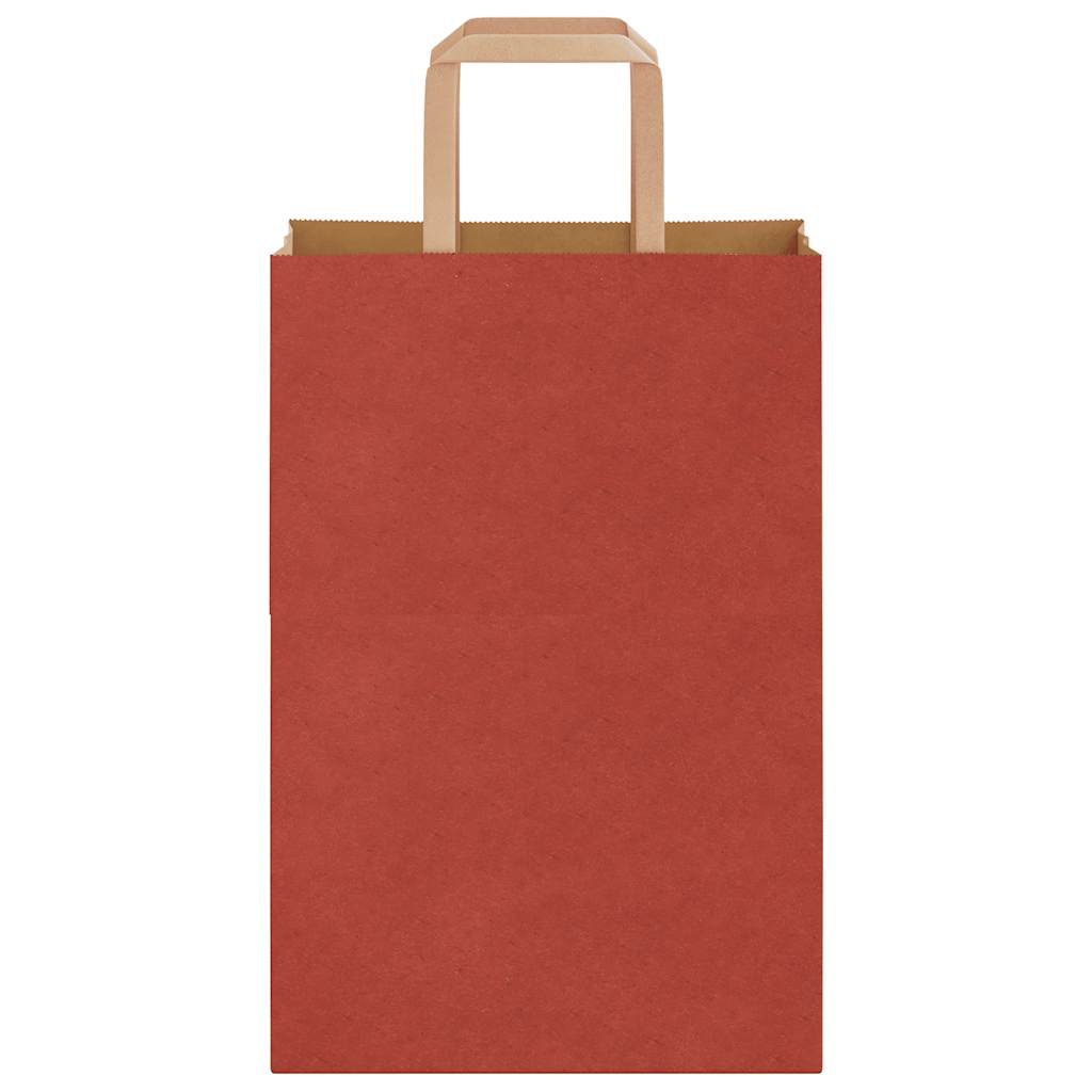 Paper Bags 50 pcs with Handles Red 21x11x31 cm