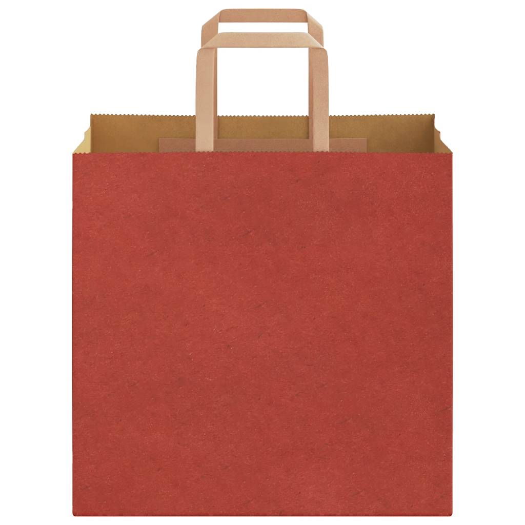 Paper Bags 50 pcs with Handles Red 26x17x25 cm