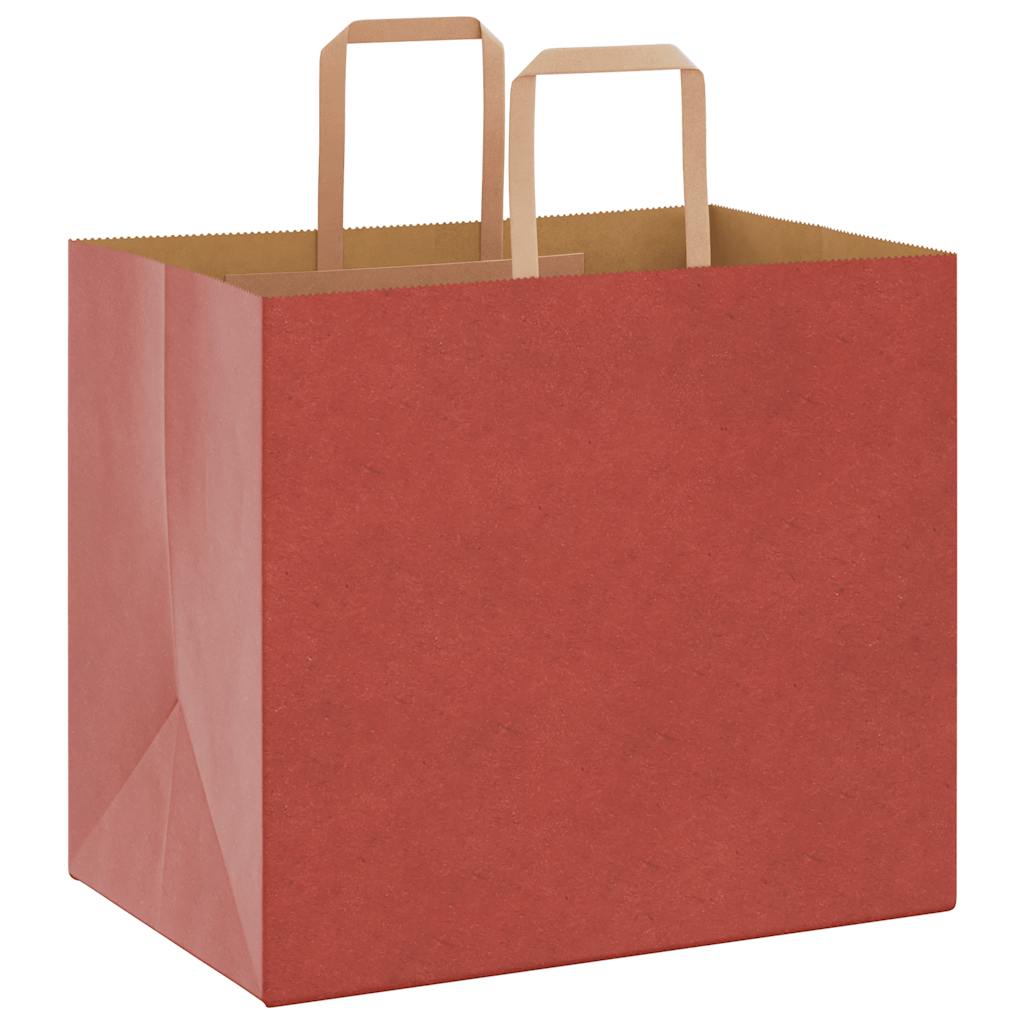 Paper Bags 50 pcs with Handles Red 32x22x28 cm