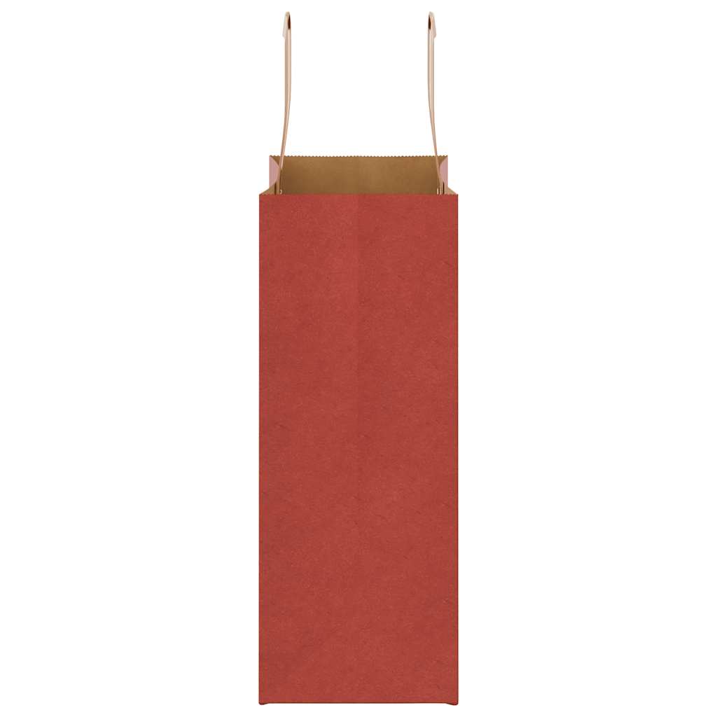 Paper Bags 250 pcs with Handles Red 21x11x28 cm