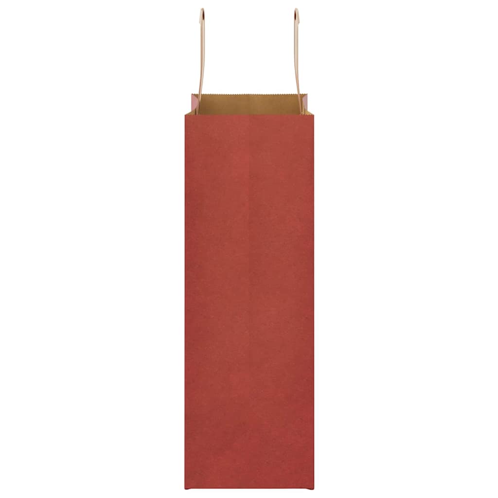 Paper Bags 250 pcs with Handles Red 21x11x31 cm