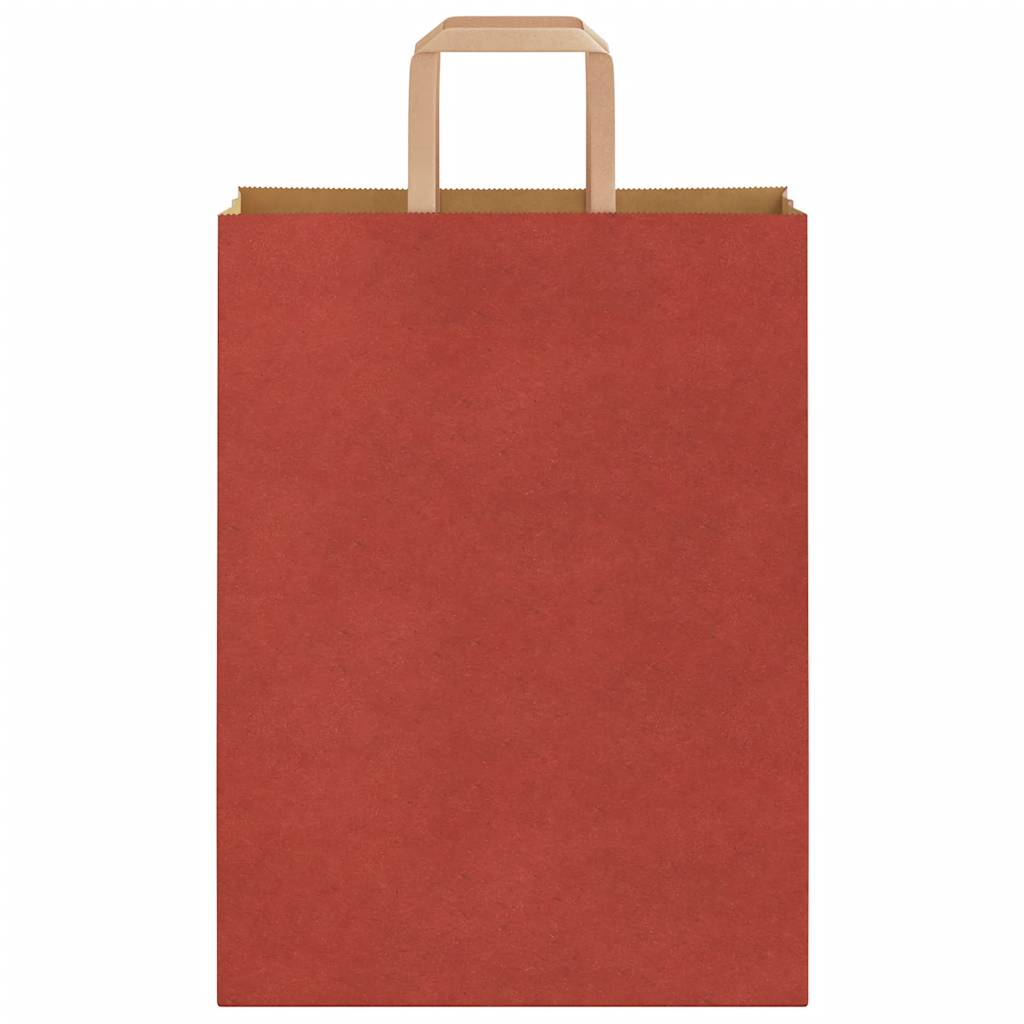 Paper Bags 250 pcs with Handles Red 26x12x35 cm