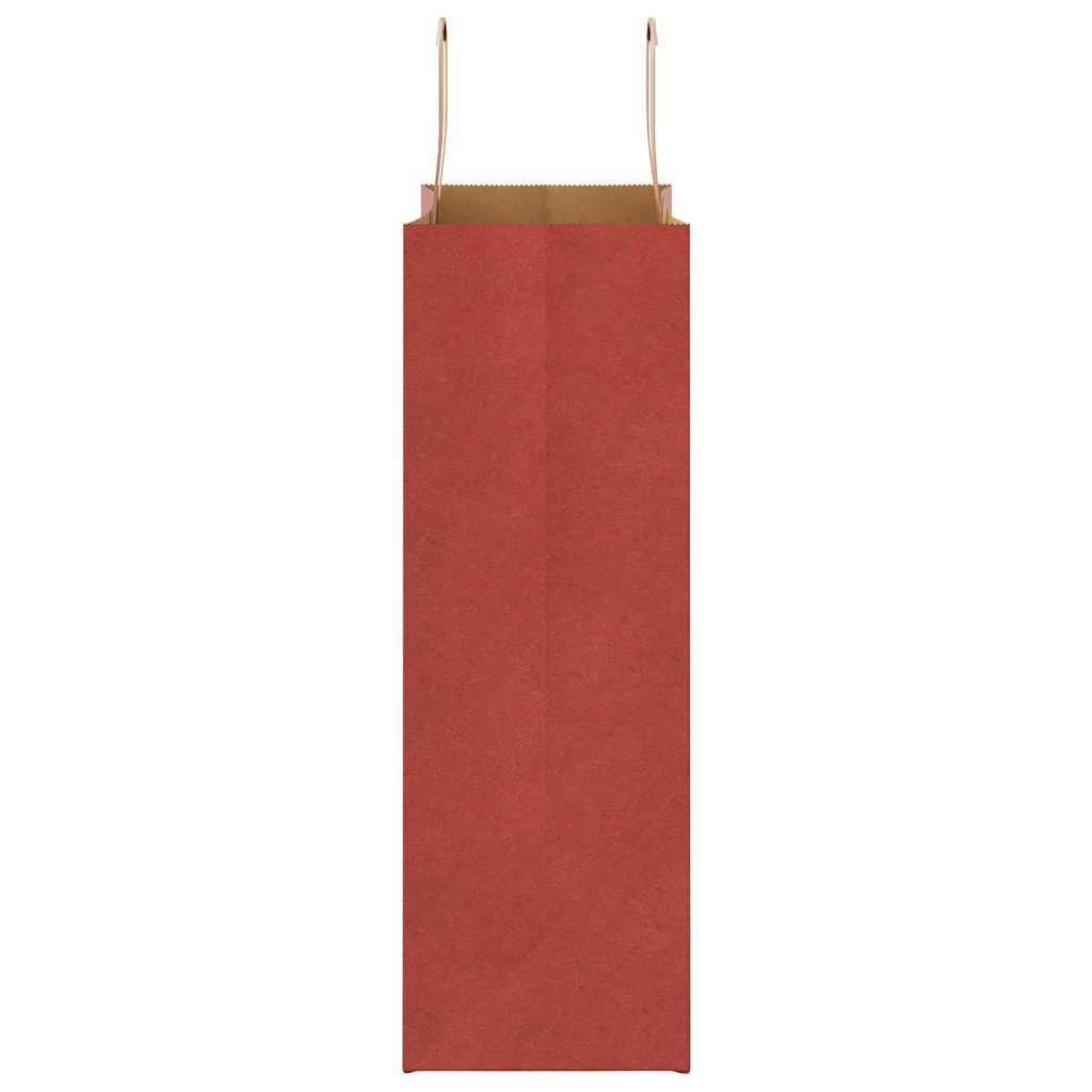 Paper Bags 250 pcs with Handles Red 26x12x35 cm