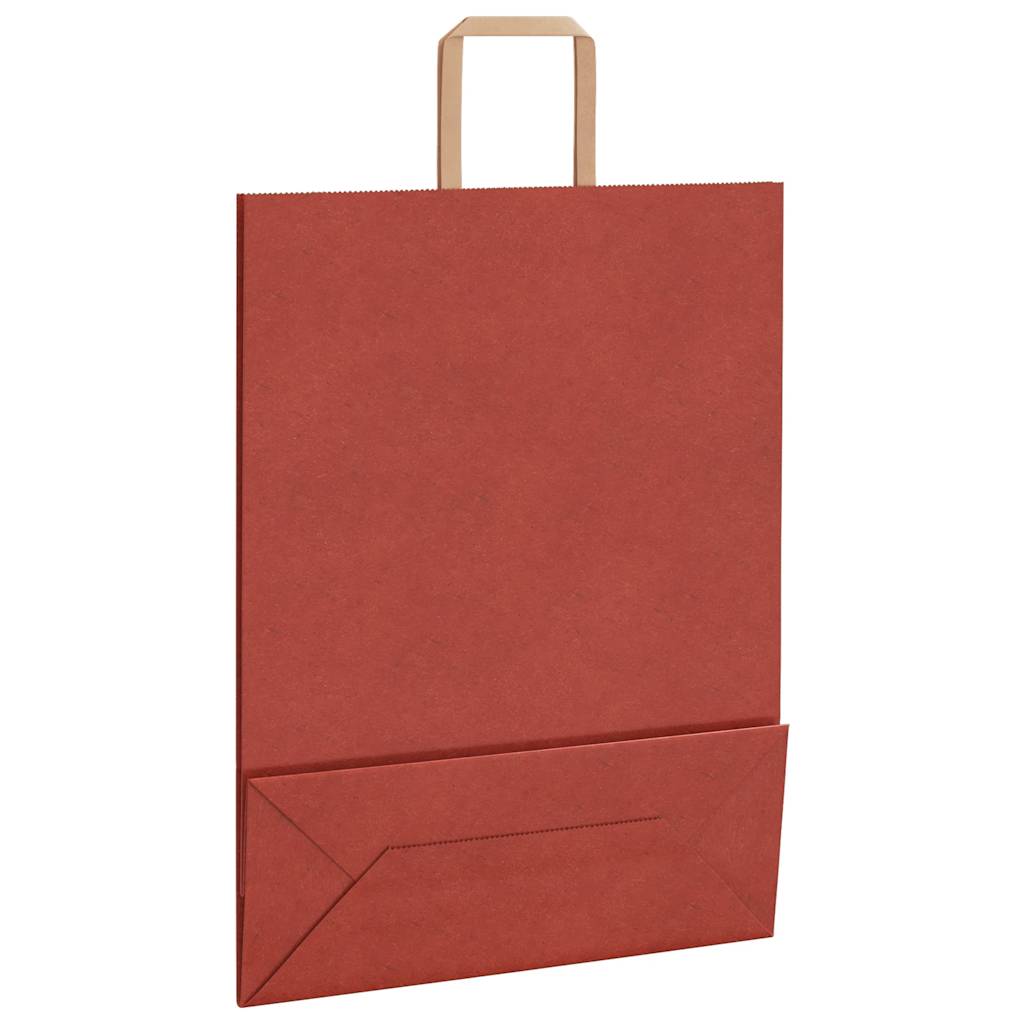 Paper Bags 250 pcs with Handles Red 32x12x42 cm