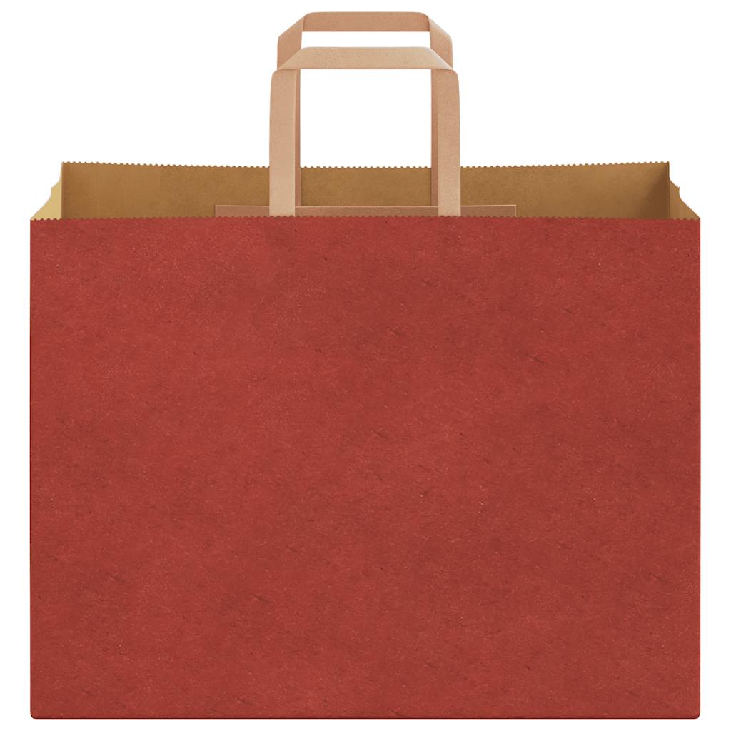 Paper Bags 250 pcs with Handles Red 32x17x25 cm
