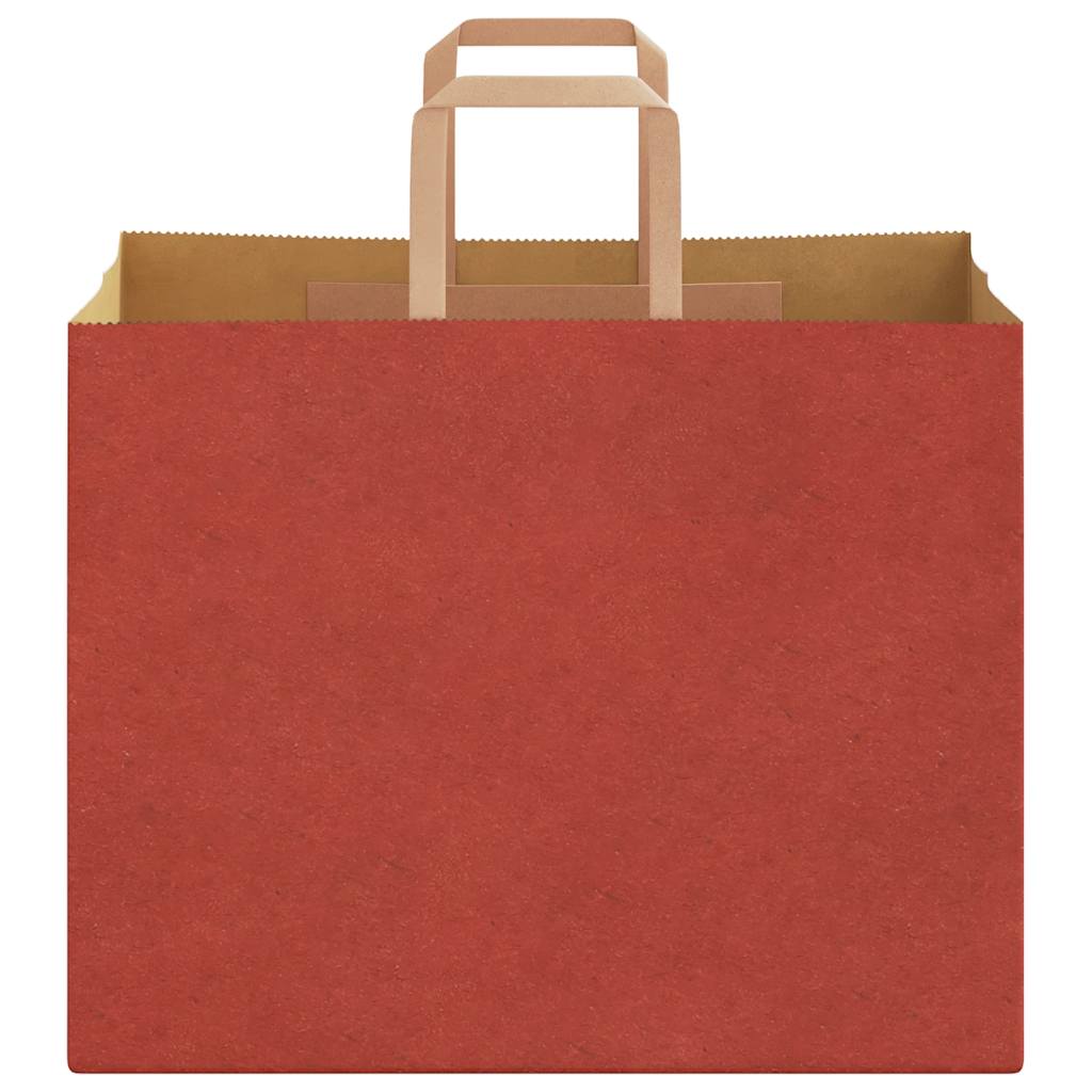 Paper Bags 250 pcs with Handles Red 32x22x24 cm