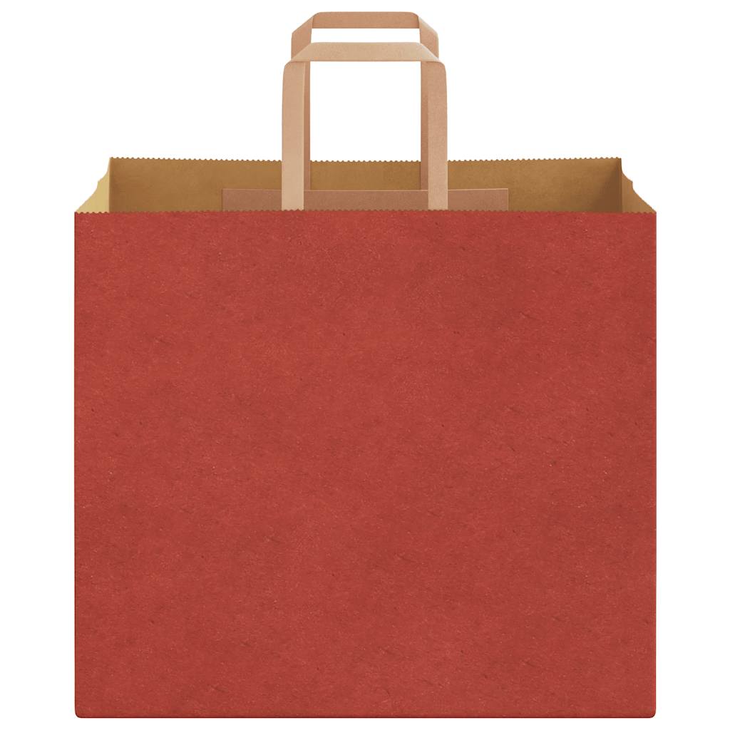 Paper Bags 250 pcs with Handles Red 32x22x28 cm