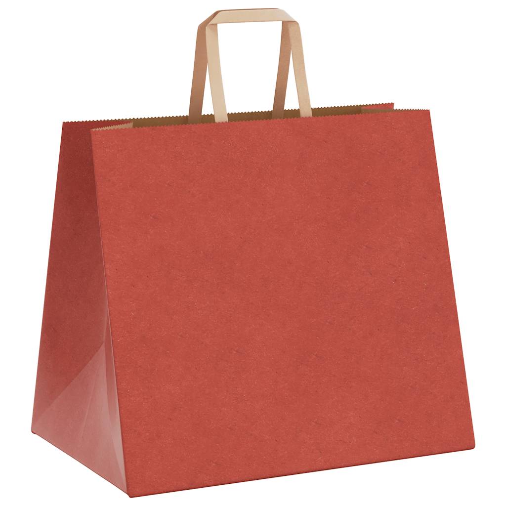 Paper Bags 250 pcs with Handles Red 32x22x28 cm