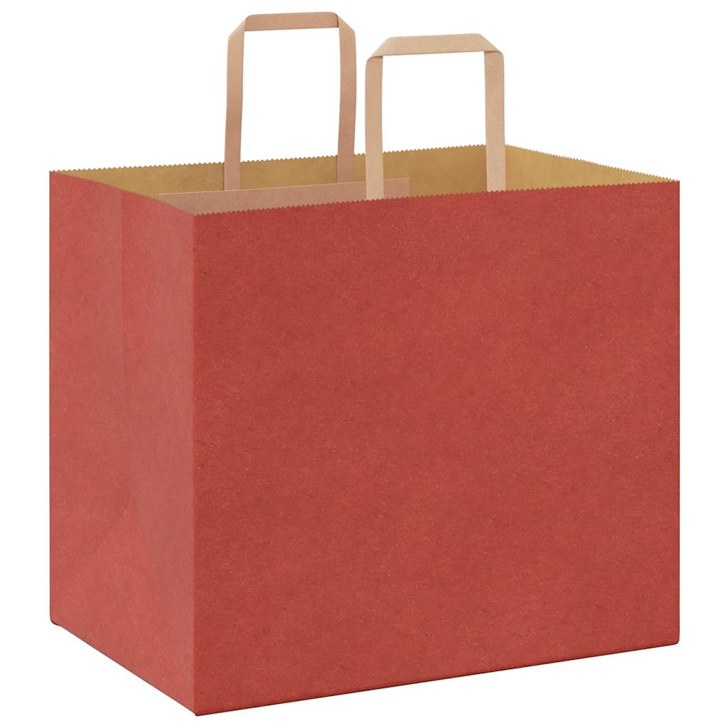 Paper Bags 250 pcs with Handles Red 32x22x28 cm